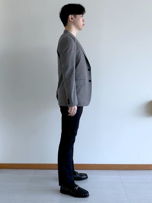 イッシーさんの「TAKEO KIKUCHI｜ピンジャージ 千鳥 ジャケット」を使ったコーディネート
