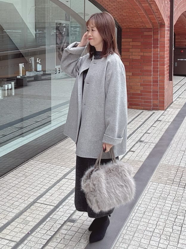 makiさんの「UNTITLED｜【ミディ丈/軽やか】セミラグランリバー コート」を使ったコーディネート