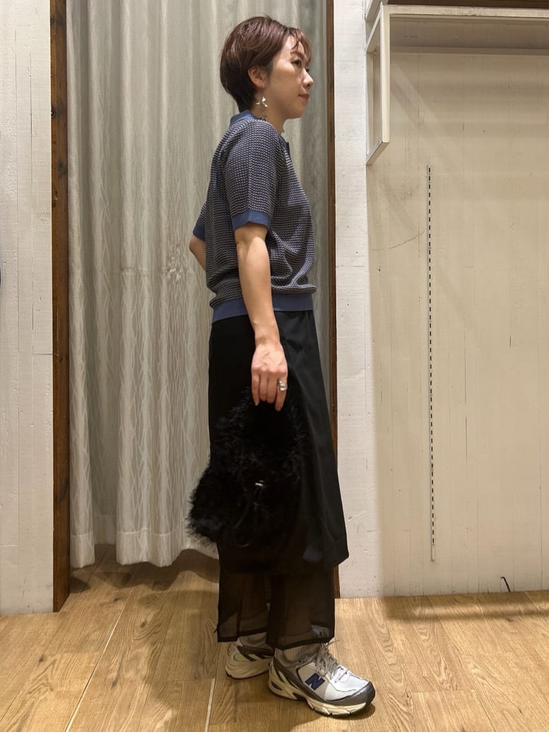 ga_riさんの「THE SHOP TK｜フリンジボア巾着バッグ」を使ったコーディネート