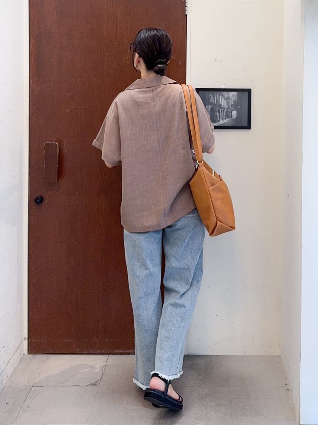 𝐇𝐢𝐫𝐨𝐦𝐢さんの「SHOO･LA･RUE｜【S-LL】さらりと着たい大人のための 麻調半袖ジャケット」を使ったコーディネート