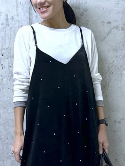 kumiさんの「Dessin｜【前後2WAY/洗える】ベロアワンピース」を使ったコーディネート
