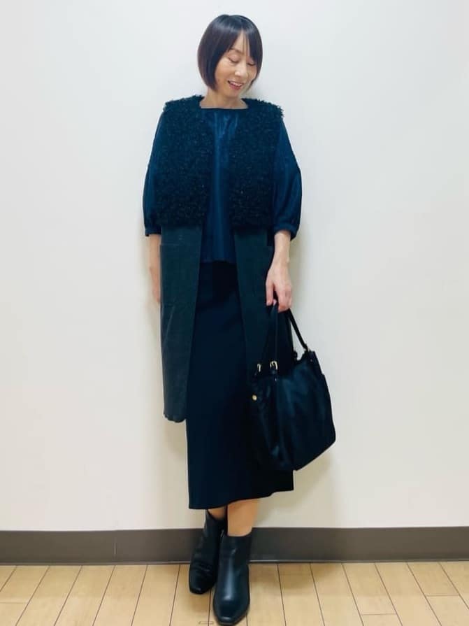Riiさんの「Reflect｜【しっかり収納／小旅行に◎／インナーバッグ入り／ショルダー付き】3WAYデザインバッグ」を使ったコーディネート