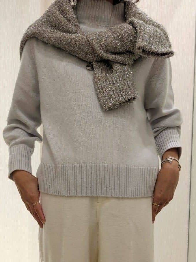 u-macoさんの「UNTITLED｜【8色展開/洗える】ウールカシミヤ ハイネックニット」を使ったコーディネート