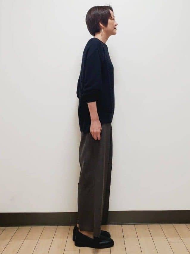 yuuさんの「Reflect｜【パンツ合わせにぴったり◎】ゆったりオフボディニット」を使ったコーディネート