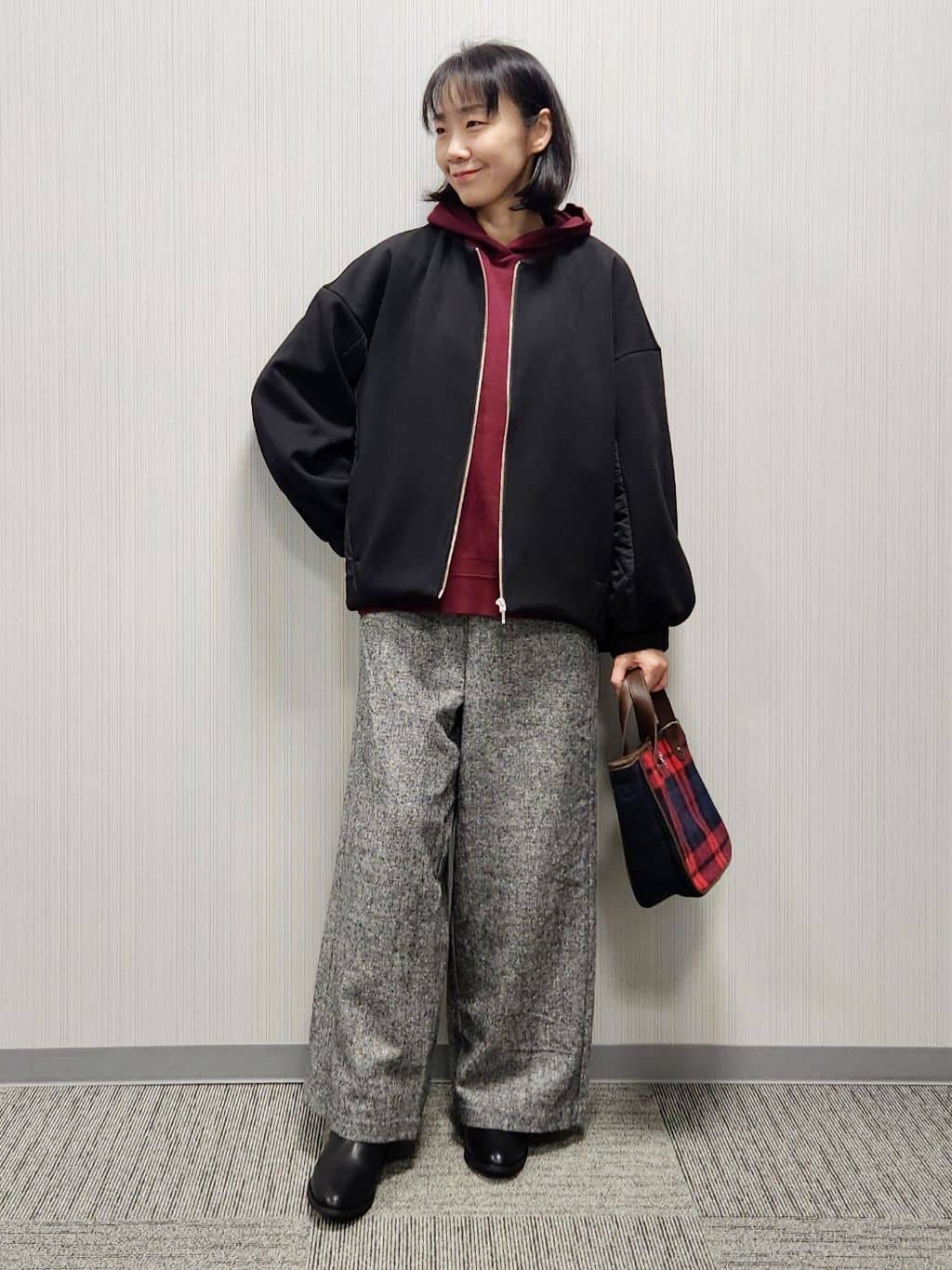 naraさんの「Dessin｜ダンボールジップブルゾン」を使ったコーディネート