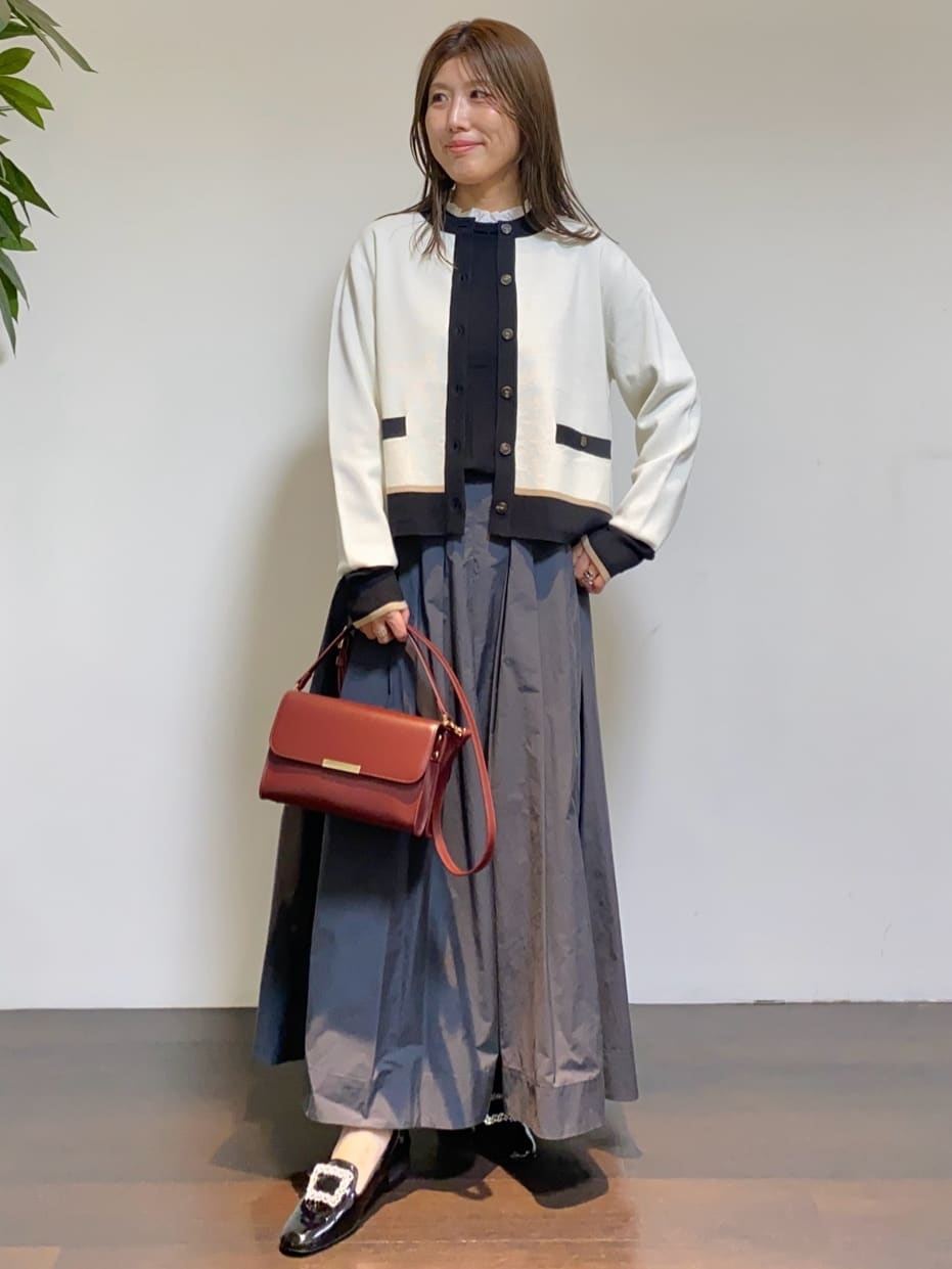 tomoさんの「UNTITLED｜【アンサンブル可/ジャケット風】ウールミラノリブカーディガン」を使ったコーディネート