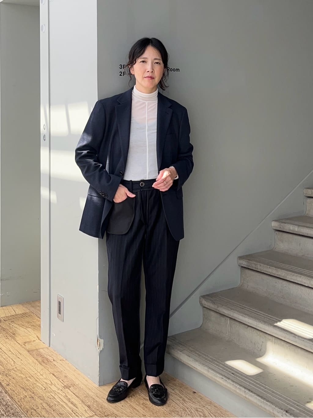 神野（jinno）さんの「TAKEO KIKUCHI｜【Sサイズ～】ラッセルメッシュ ジャケット」を使ったコーディネート