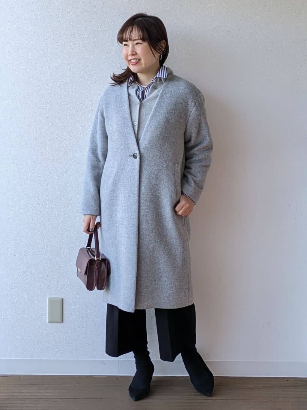 なみきさんの「UNTITLED｜【軽量／ウール混】ライトフォルム ロングコート」を使ったコーディネート