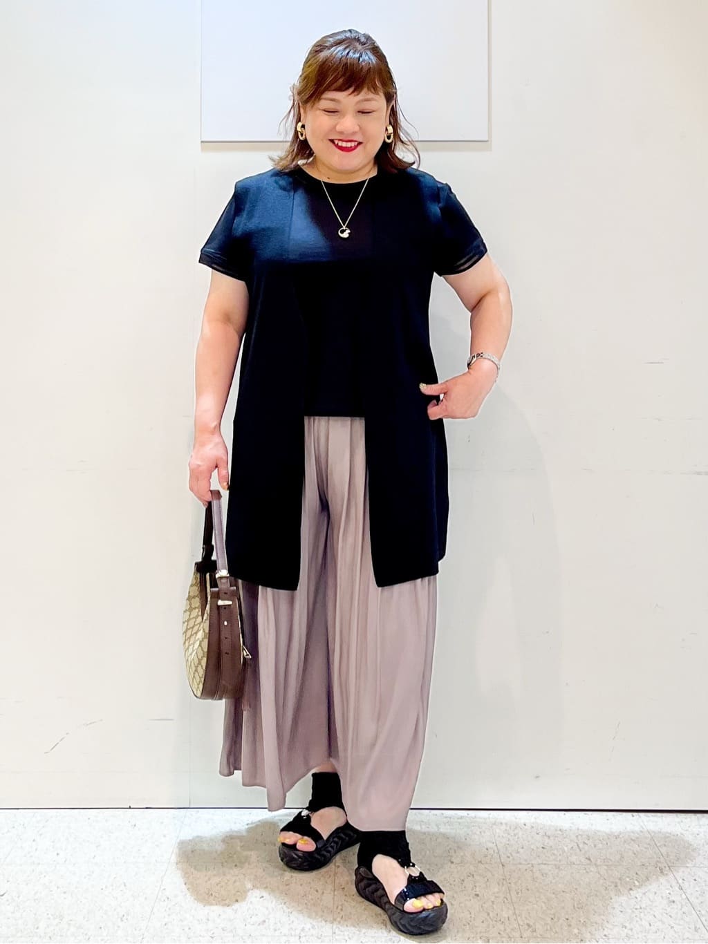 kimmyさんの「Reflect｜【インナーにおすすめ◎】シアーネックデザインプルオーバー」を使ったコーディネート