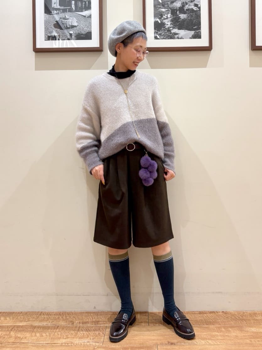 Ayumiさんの「SHOO･LA･RUE｜【セットアップ可】チェック柄タックハーフパンツ」を使ったコーディネート
