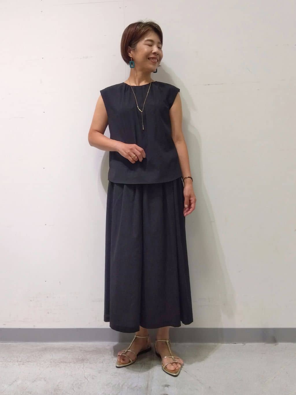 Kさんの「INDIVI｜【クールエアー素材／UVケア／吸汗速乾】エアリータックブラウス」を使ったコーディネート