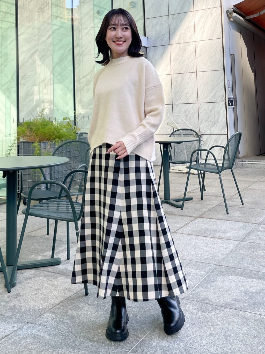 yukariさんの「Dessin｜【洗える】クルーネックワイドニット」を使ったコーディネート