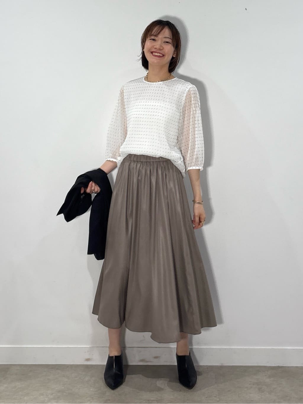 kanaeさんの「INDIVI｜【軽く羽織れる！】ダブルジャケット」を使ったコーディネート