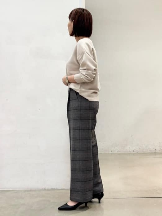 fujiさんの「THE SHOP TK｜【S-XLサイズ/選べる7色】どこから見ても美しい ガーターニット/毛玉になりにくい/洗濯機OK」を使ったコーディネート