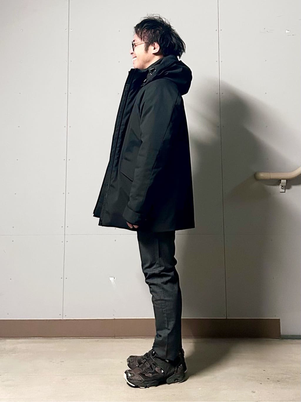 KENJI Iさんの「THE SHOP TK｜【軽くて、暖かい】SORONA／ソロナ 中綿ブルゾン 防風/軽量/洗濯機OK/フード脱着可」を使ったコーディネート