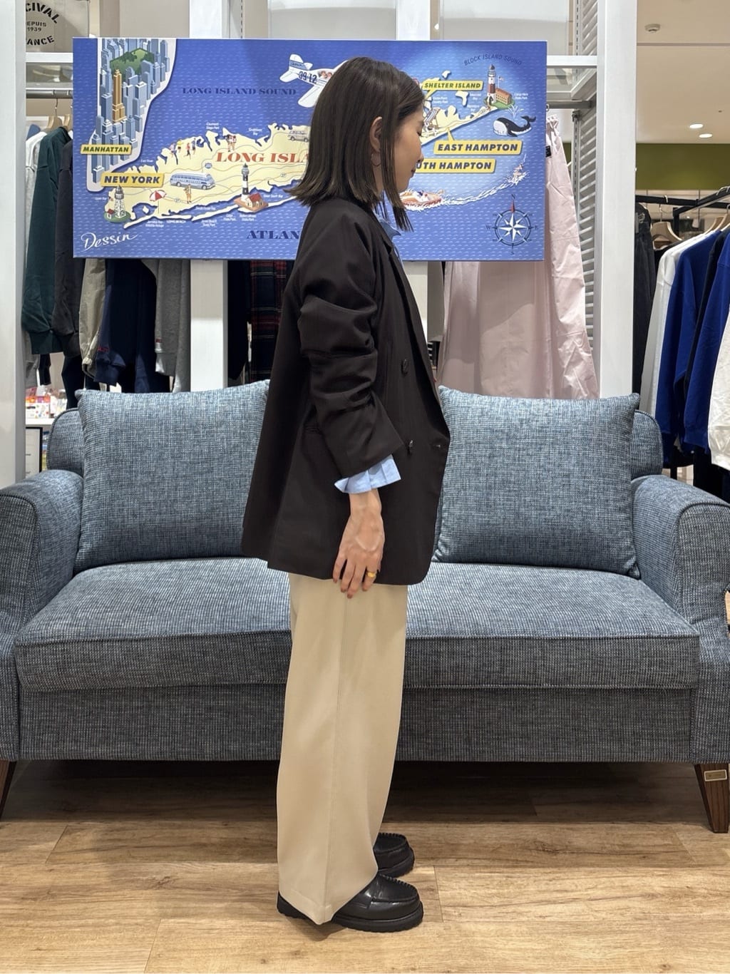 risaさんの「Dessin｜【洗える】ダブルブレストジャケット」を使ったコーディネート