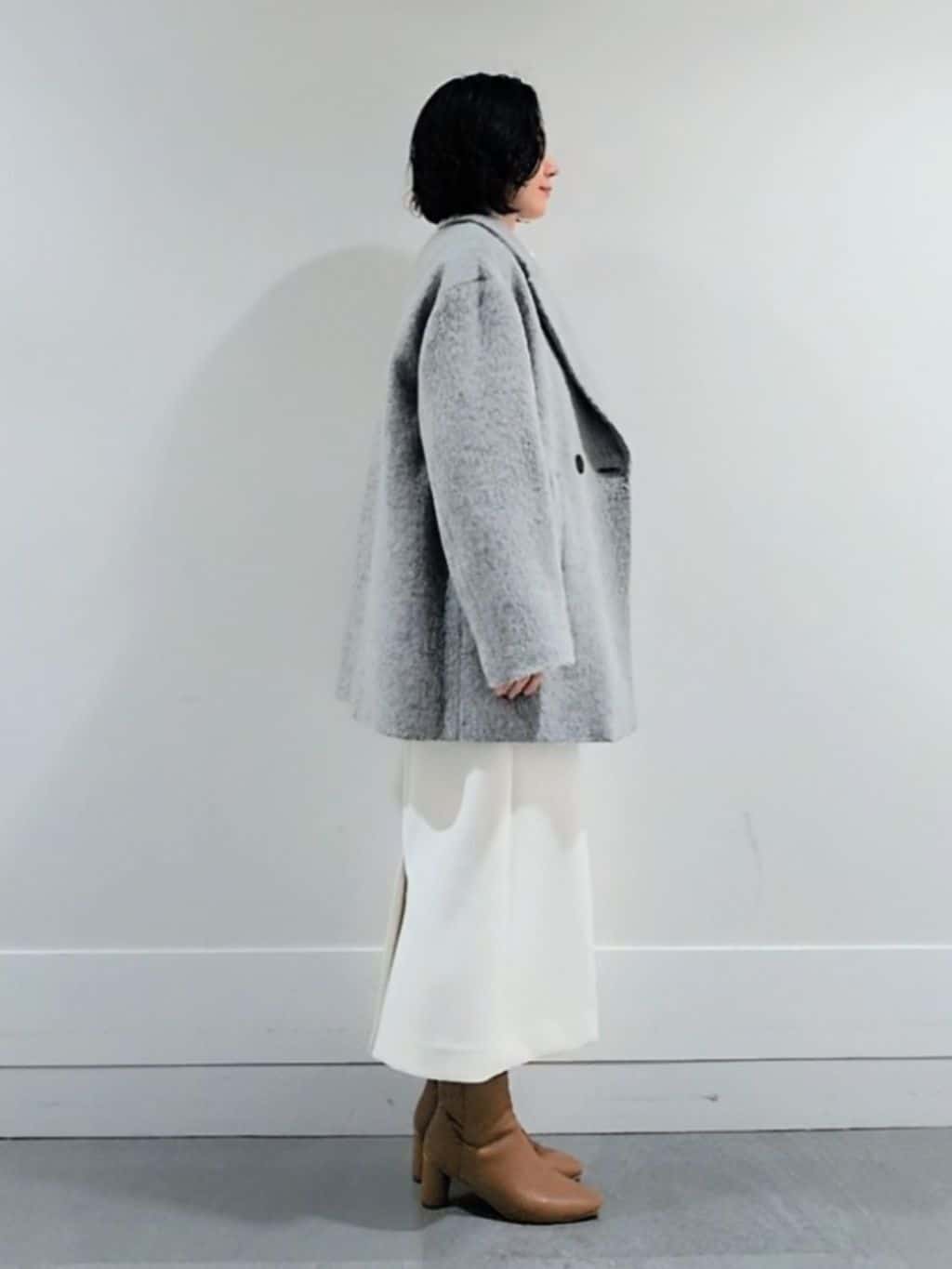 ミズタさんの「UNTITLED｜【ゆったり】アルパカ混シャギー カーディガン」を使ったコーディネート