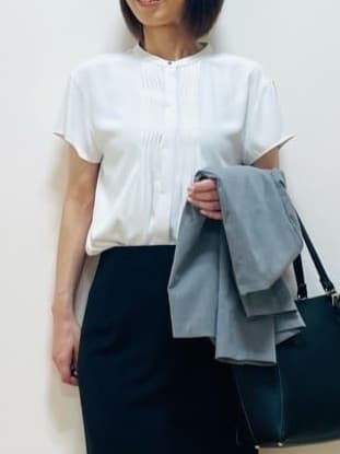Riiさんの「Reflect｜【洗える／セットアップ可】ノーカラージャケット」を使ったコーディネート
