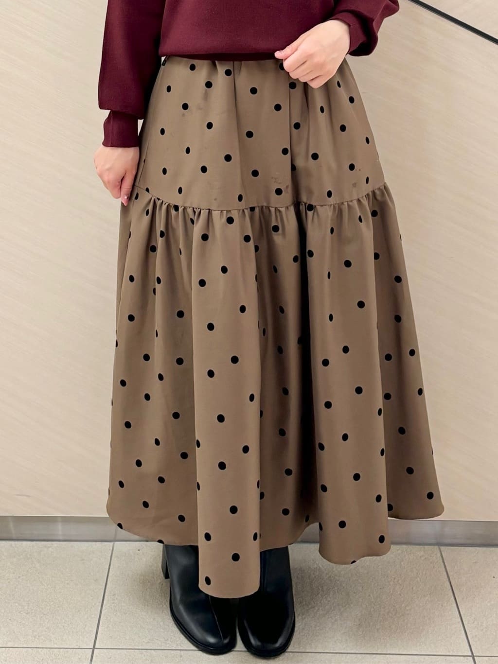 Rinaさんの「DRESSTERIOR｜アニージャカードニット」を使ったコーディネート