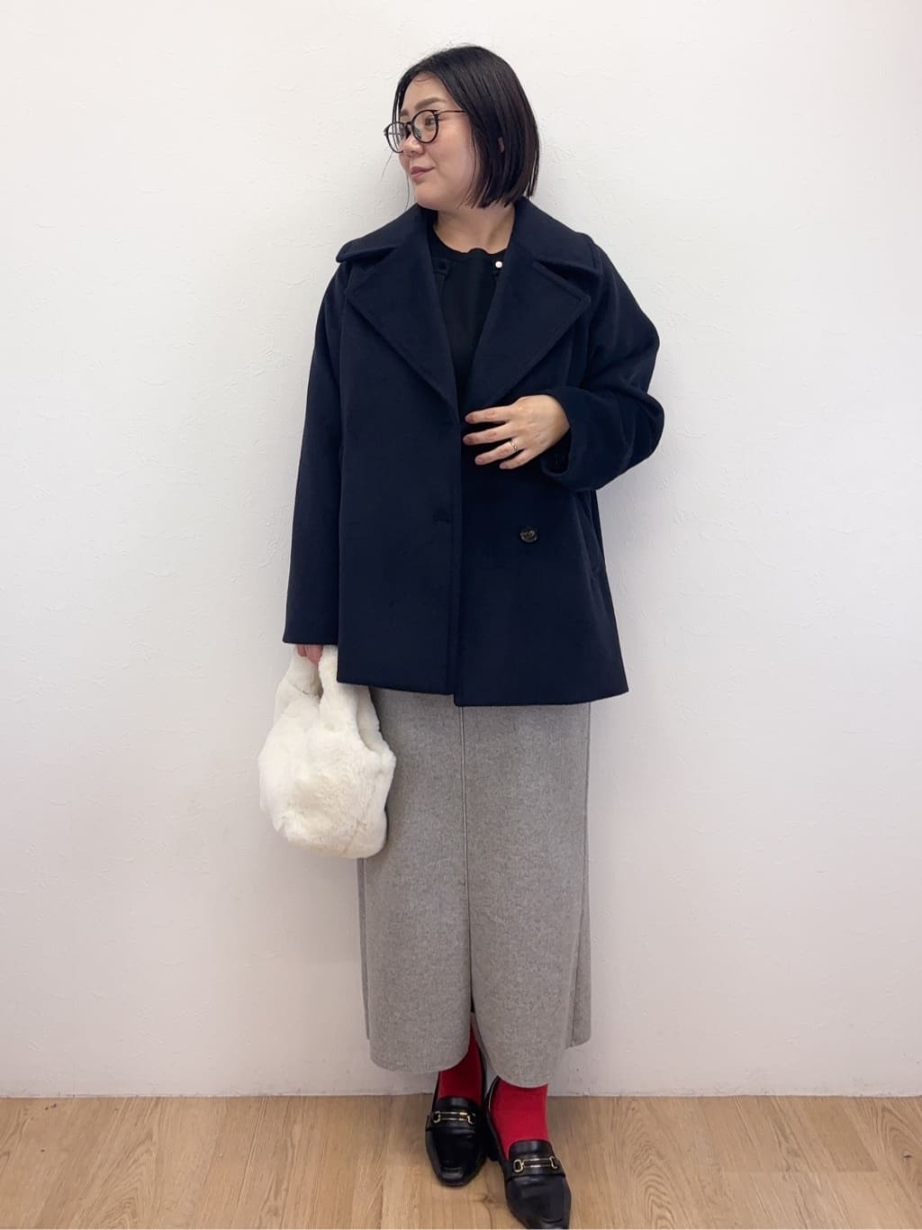 Takeさんの「OPAQUE.CLIP｜カシミヤブレンドウールミドルピーコート」を使ったコーディネート