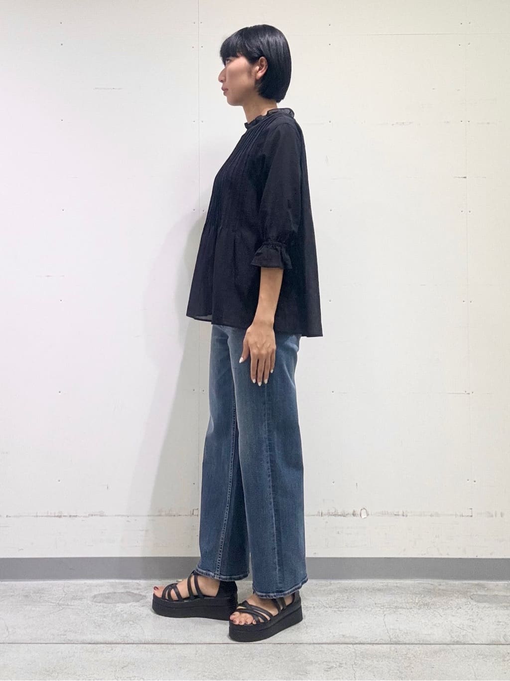naoさんの「INDIVI｜【洗える/コットン】ピンタックシアーブラウス」を使ったコーディネート