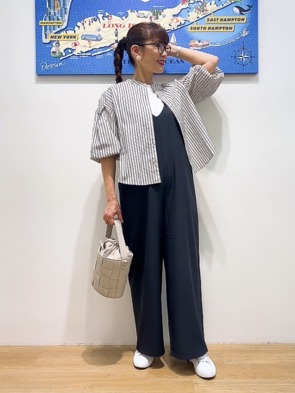 Yasucoさんの「Dessin｜【洗える】オーガニックコットンフレンチスリーブ」を使ったコーディネート