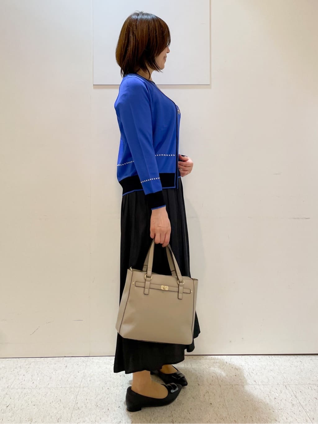 めいさんの「Reflect｜【WEB先行カラーあり／手洗い可／アンサンブル可】バイカラーカーディガン」を使ったコーディネート