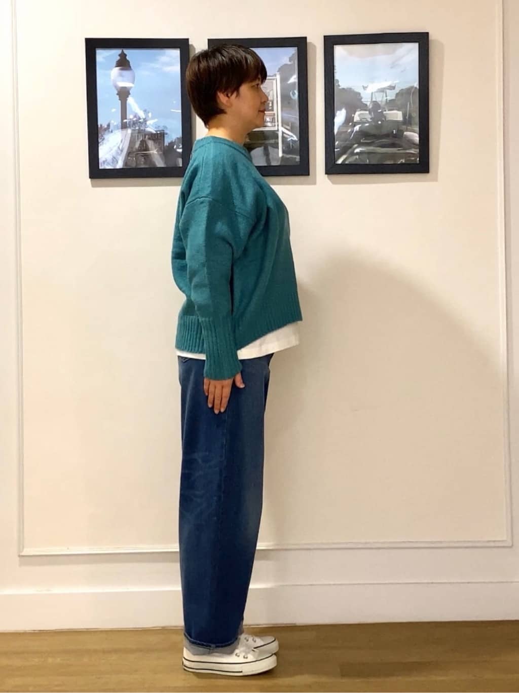 Hiroさんの「Dessin｜【洗える】クルーネックワイドニット」を使ったコーディネート