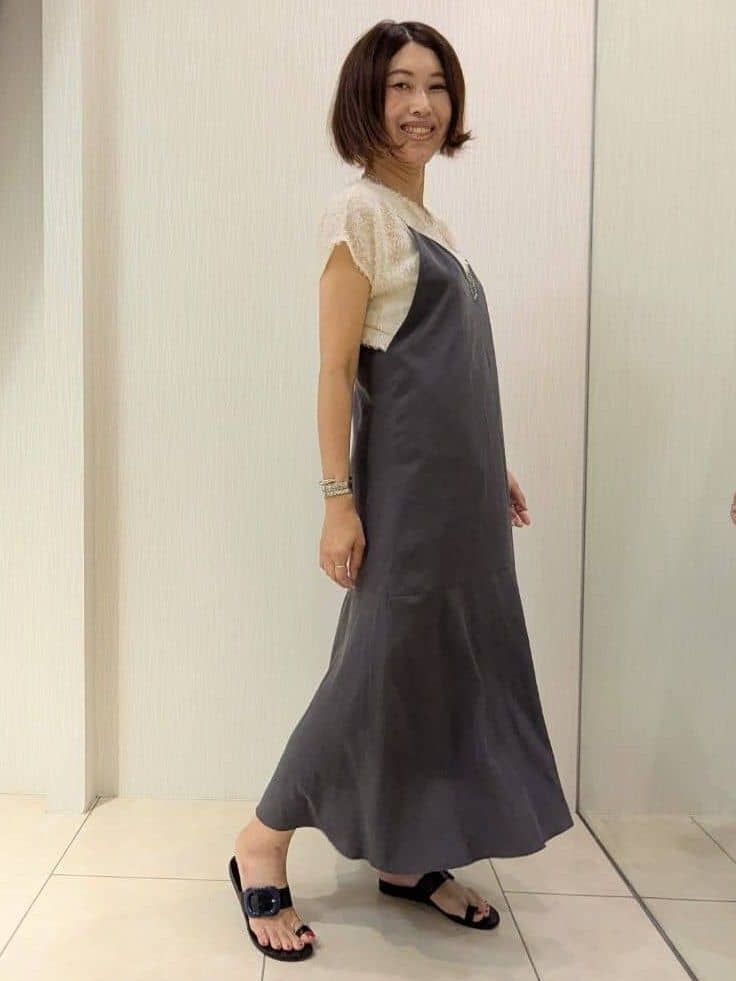 u-macoさんの「UNTITLED｜【セットアップ可/洗える】フェザーフレンチスリーブブラウス」を使ったコーディネート