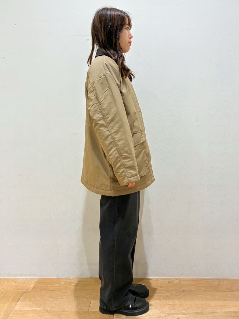 kurumiさんの「OPAQUE.CLIP｜《CLASSY掲載》ステンカラー中綿コート【洗濯機OK】」を使ったコーディネート