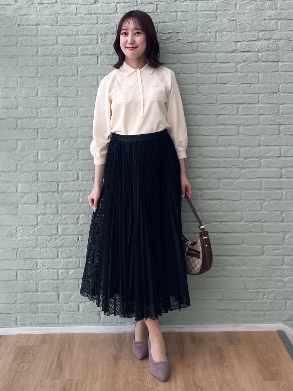 yukariさんの「Reflect｜【透けにくい◎】衿付き七分袖ニット」を使ったコーディネート