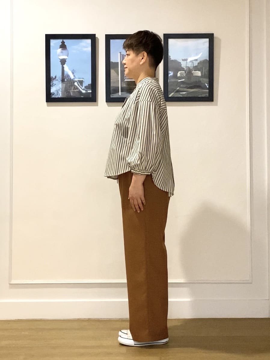 Hiroさんの「Dessin｜【ウエストゴム・洗える】アウトポケットワイドパンツ（XS～L）」を使ったコーディネート