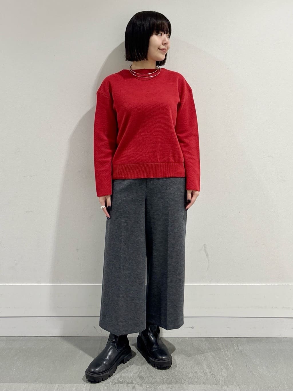 モエカさんの「UNTITLED｜【洗える】モックネックミラノリブニット」を使ったコーディネート