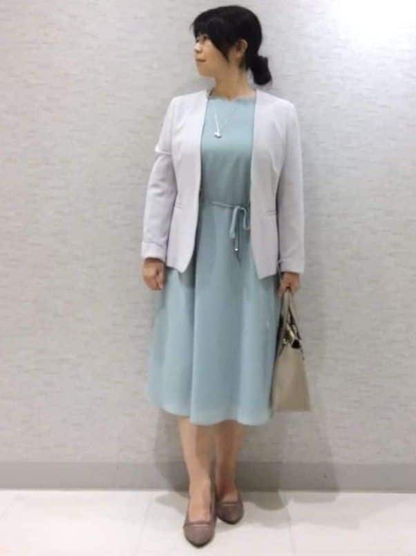 sakoさんの「Reflect｜【SS-4Lサイズ／付属リボン】スリーブデザインジョーゼットワンピース」を使ったコーディネート