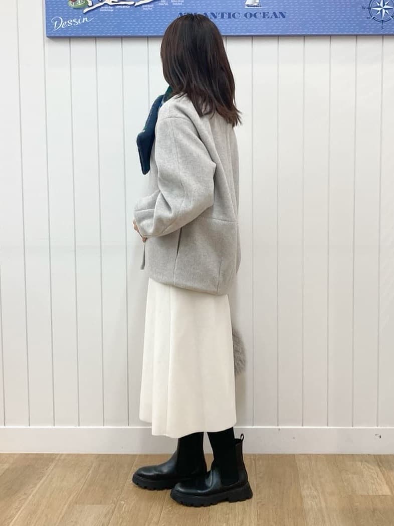 yoshiさんの「Dessin｜【洗える】ウールブレンド後ろボタンニット」を使ったコーディネート
