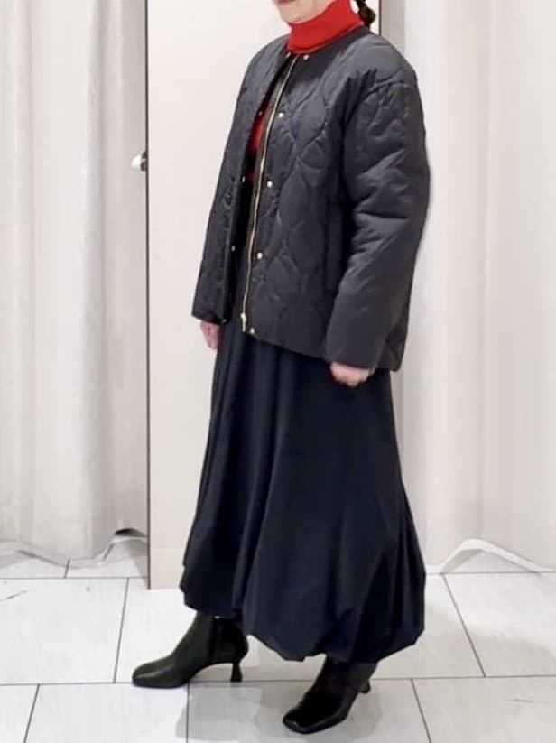 ʏᴜᴋɪᴋᴏさんの「UNTITLED｜【洗える/アンサンブル可能/ウール100%】リブタートルネックウールニット」を使ったコーディネート