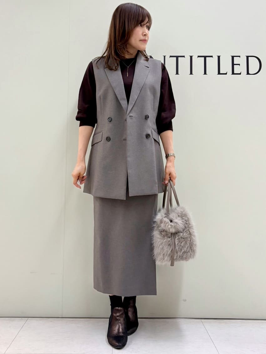 Sakaiさんの「UNTITLED｜【8色展開／コンパクト丈】レーヨン混 コクーンニット」を使ったコーディネート