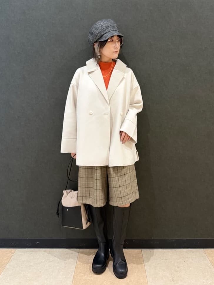 misakiさんの「SHOO･LA･RUE｜【セットアップ可】チェック柄タックハーフパンツ」を使ったコーディネート