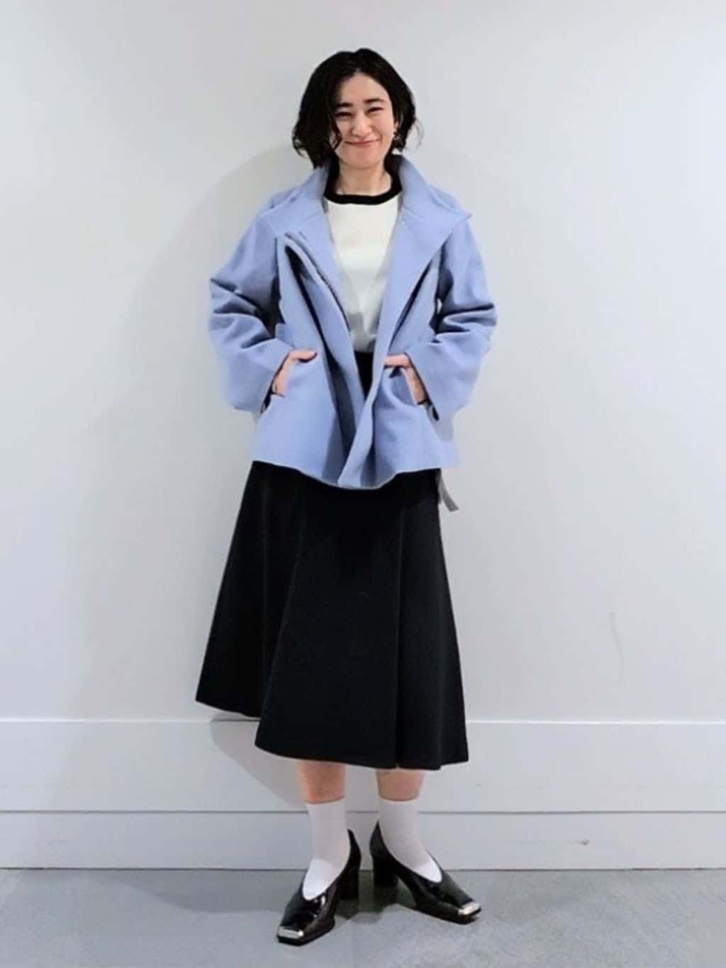 ミズタさんの「UNTITLED｜【着回しが効く／オンオフアウター】ウールショートコート」を使ったコーディネート