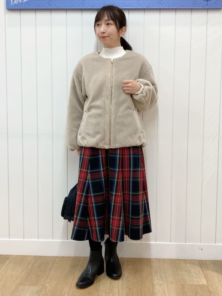 yoshiさんの「Dessin｜【2WAY】リバーシブルタフタボアアウター」を使ったコーディネート