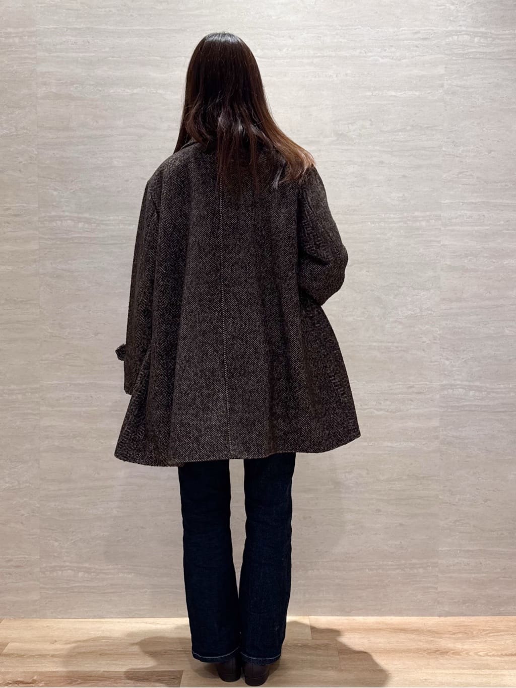 Hinaさんの「OPAQUE.CLIP｜ヘリンボーンステンカラーコート」を使ったコーディネート