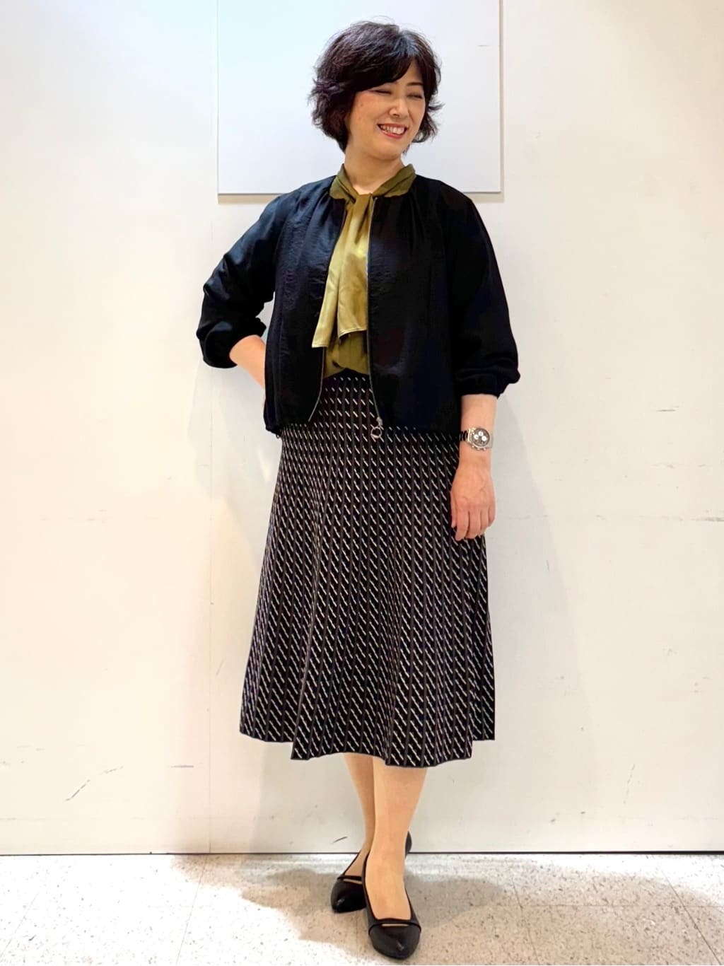 ヤスコさんの「Reflect｜【ライトアウター／ゆったり羽織れる／気軽な羽織りに◎】ライトブルゾン」を使ったコーディネート