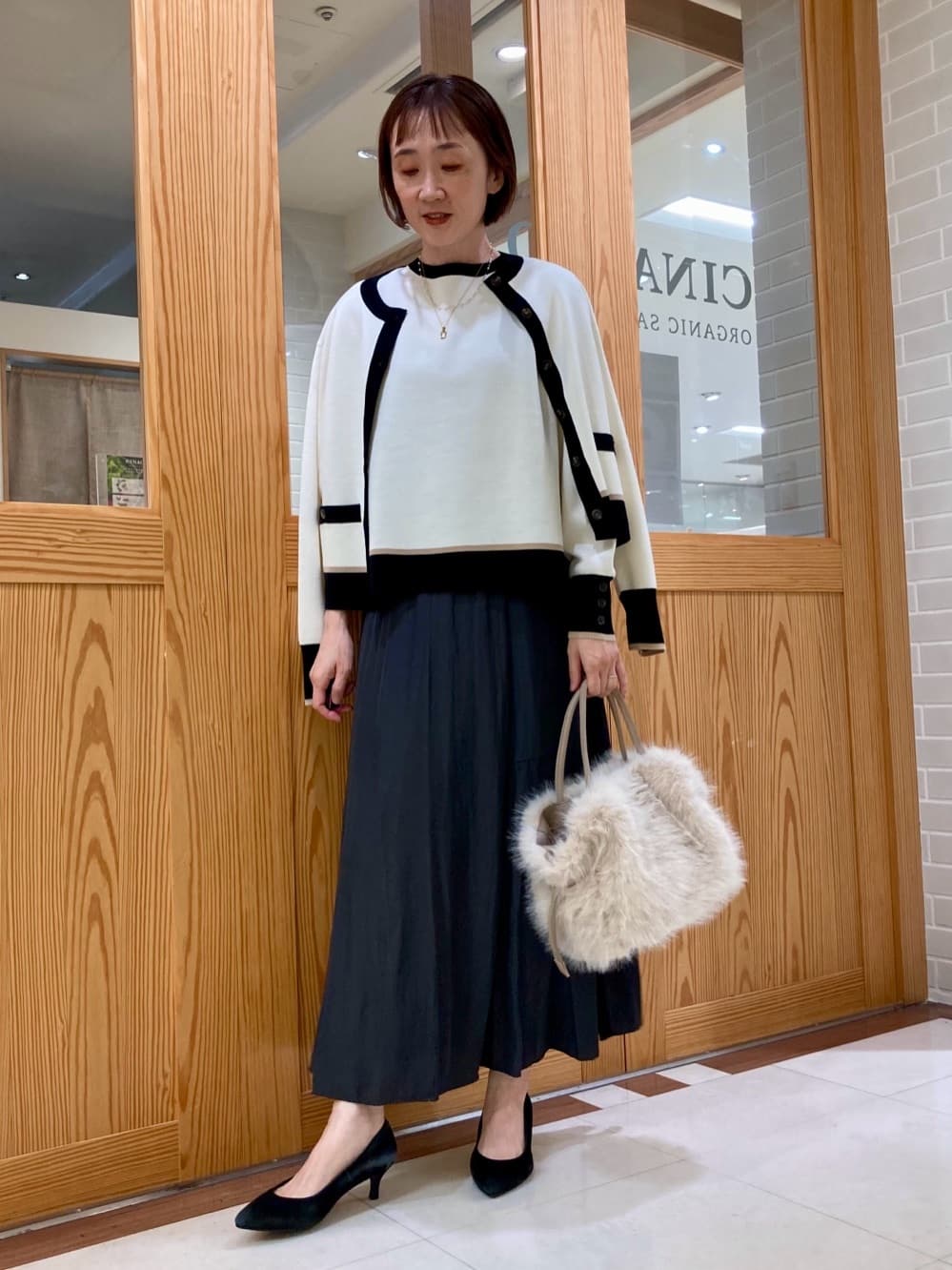 ゆうさんの「UNTITLED｜【アンサンブル可/洗える】ウールミラノリブニット」を使ったコーディネート