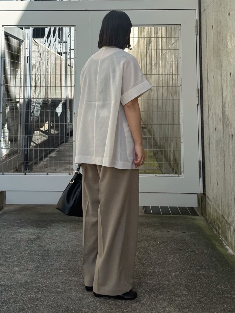 chさんの「THE SHOP TK｜半袖シアージャケット【洗える】」を使ったコーディネート
