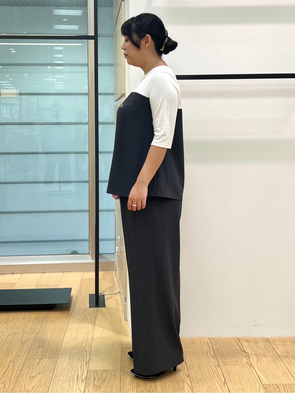 shimaさんの「INDIVI｜【軽く羽織れる！】ダブルジャケット」を使ったコーディネート