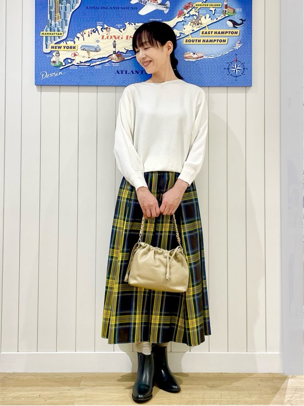 uwatokoさんの「Dessin｜【洗える】ウールブレンド後ろボタンニット」を使ったコーディネート