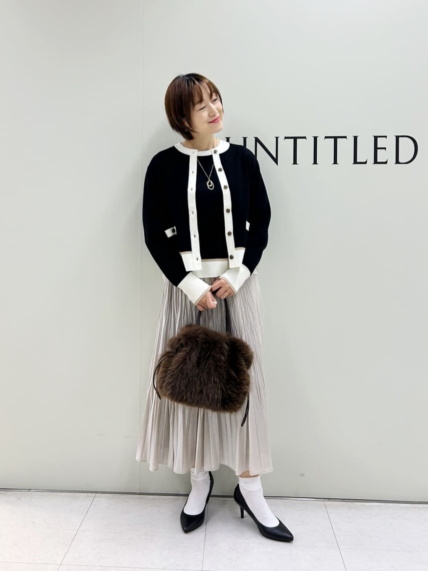 Mikiさんの「UNTITLED｜【アンサンブル可/洗える】ウールミラノリブニット」を使ったコーディネート