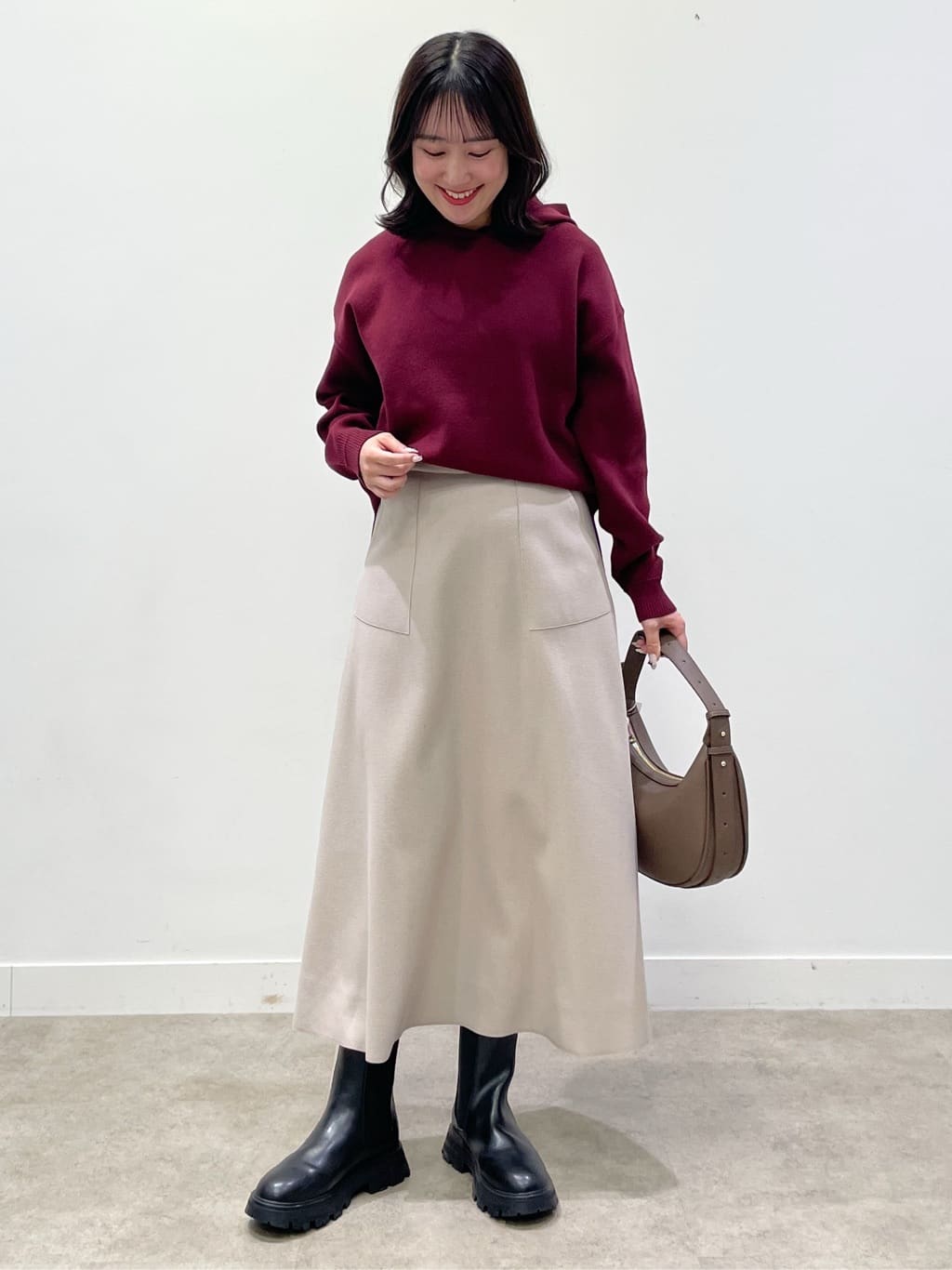 yukariさんの「Dessin｜【洗える／体型カバー】ちょうどいいニットパーカ」を使ったコーディネート