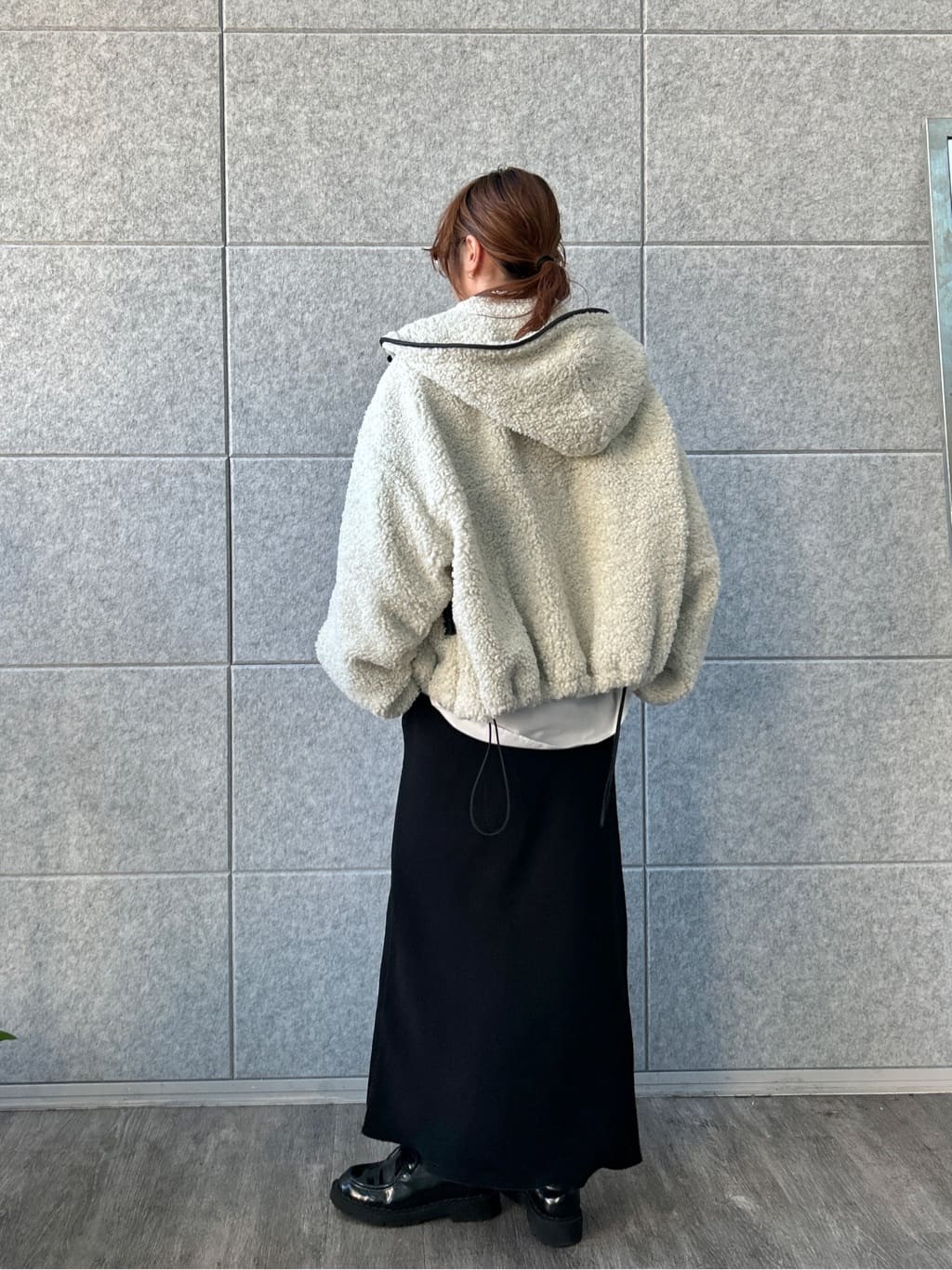 harunaさんの「CODE A｜M cloudy puff cardigan」を使ったコーディネート