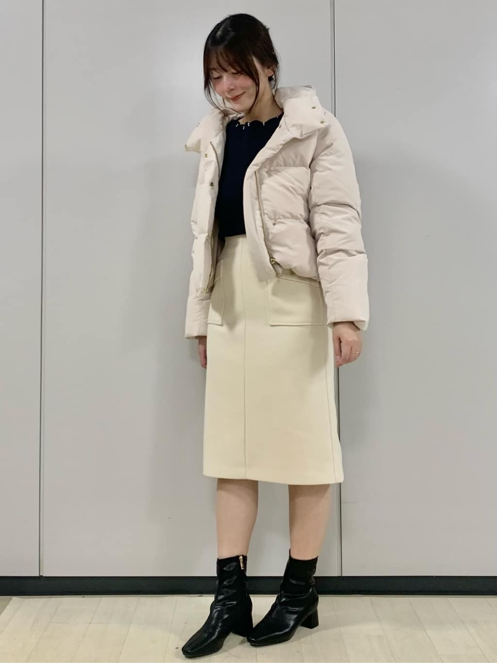 kasumiさんの「index｜KAWADAダウンショートコート【撥水／洗濯機OK／静電気防止裏地】《XS～LL》」を使ったコーディネート